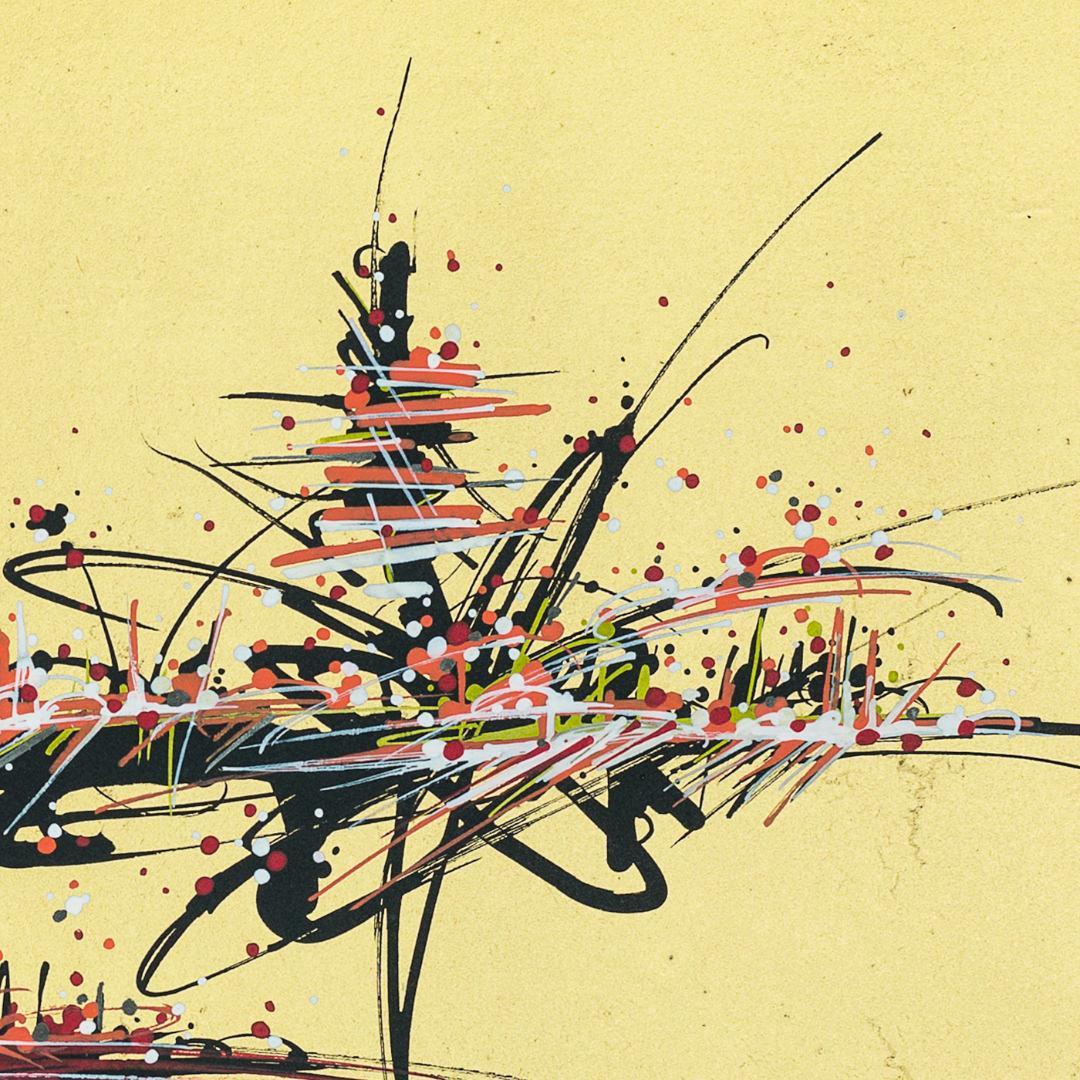 sans titre 
 2019-032. Peinture acrylique sur bois. 62 x 22 cm. 
2019 – Dominique Vial