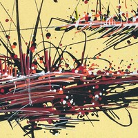 sans titre 
 2019-032. Peinture acrylique sur bois. 62 x 22 cm. 
2019 – Dominique Vial