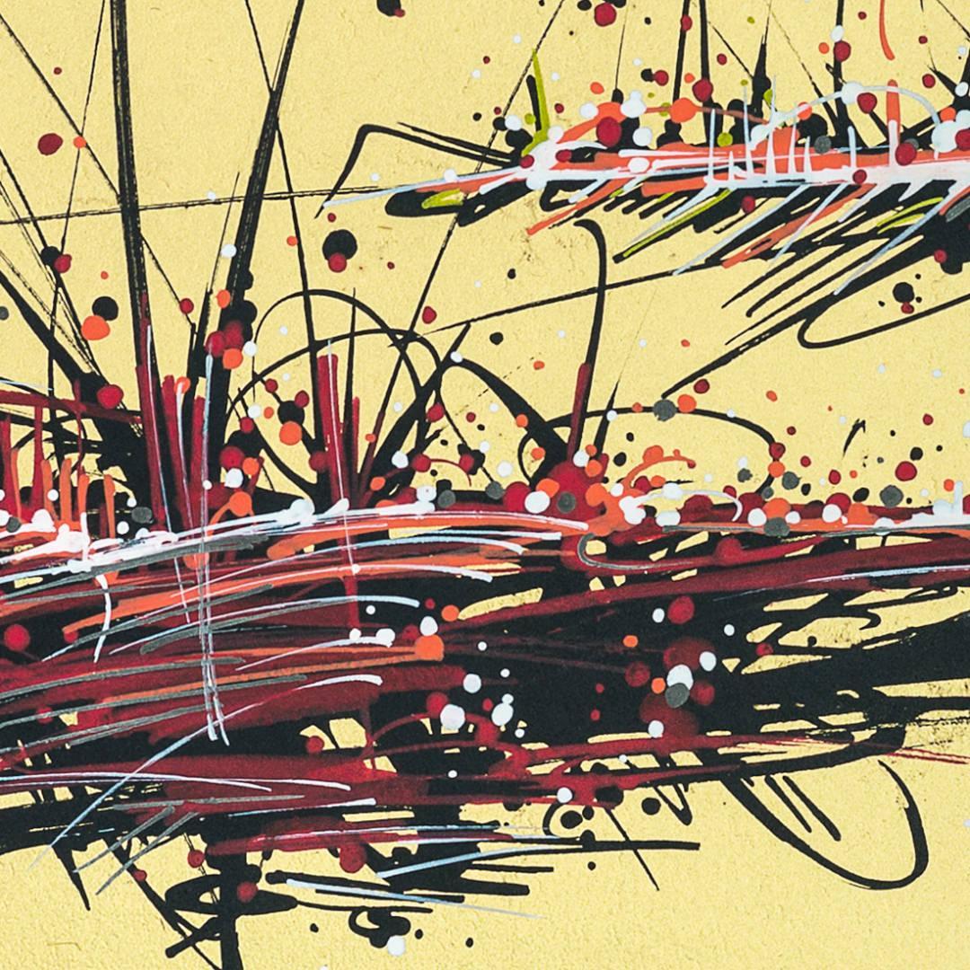 sans titre 
 2019-032. Peinture acrylique sur bois. 62 x 22 cm. 
2019 – Dominique Vial