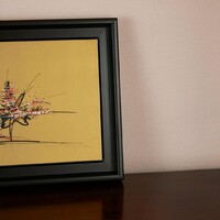 sans titre 
 2019-032. Peinture acrylique sur bois. 62 x 22 cm. 
2019 – Dominique Vial