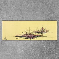 sans titre 
 2019-032. Peinture acrylique sur bois. 62 x 22 cm. 
2019 – Dominique Vial