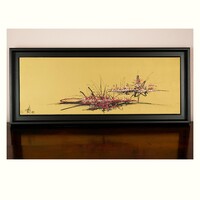 sans titre 
 2019-032. Peinture acrylique sur bois. 62 x 22 cm. 
2019 – Dominique Vial