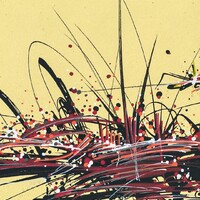 sans titre 
 2019-032. Peinture acrylique sur bois. 62 x 22 cm. 
2019 – Dominique Vial