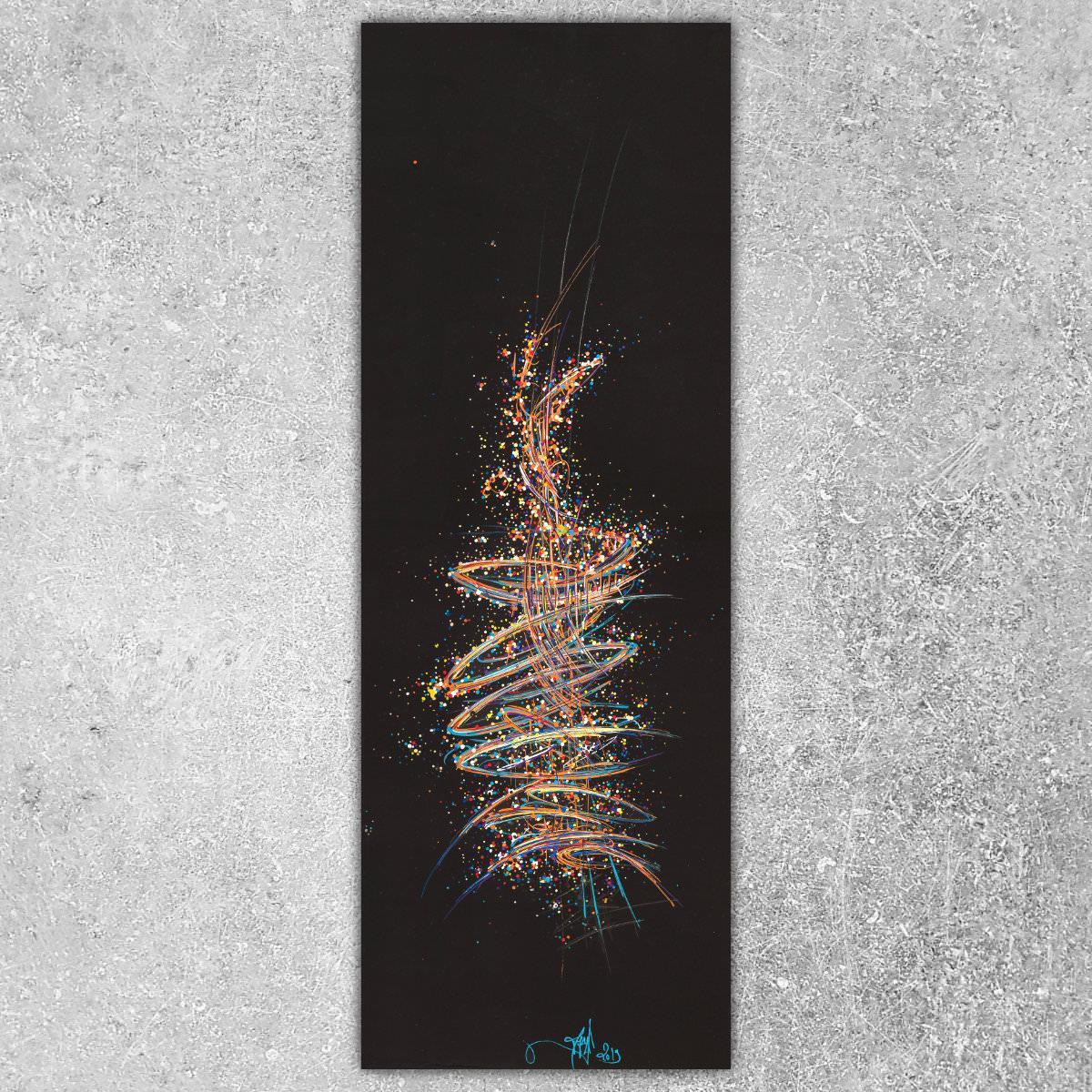 sans titre 
 2019-033. Peinture acrylique sur bois. 40 x 65 cm. 
2019 – Dominique Vial