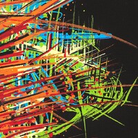 sans titre 
 2019-035. Peinture acrylique sur toile. 33 x 41 cm. 
2019 – Dominique Vial