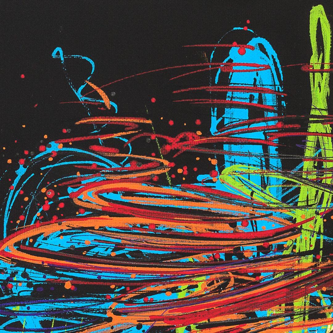 sans titre 
 2019-035. Peinture acrylique sur toile. 33 x 41 cm. 
2019 – Dominique Vial