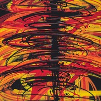 sans titre 
 2019-036. Peinture acrylique sur bois. 40 x 65 cm. 
2019 – Dominique Vial