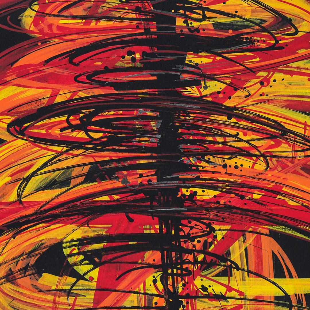 sans titre 
 2019-036. Peinture acrylique sur bois. 40 x 65 cm. 
2019 – Dominique Vial