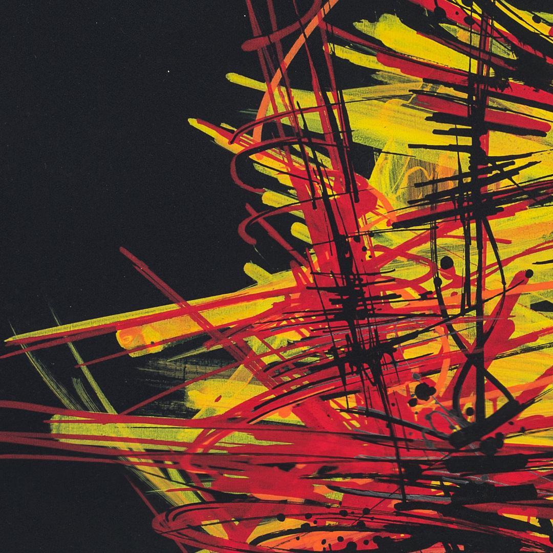 sans titre 
 2019-036. Peinture acrylique sur bois. 40 x 65 cm. 
2019 – Dominique Vial