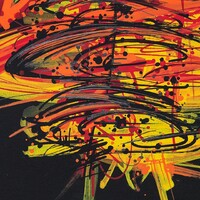 sans titre 
 2019-036. Peinture acrylique sur bois. 40 x 65 cm. 
2019 – Dominique Vial