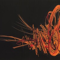 sans titre 
 2019-037. Peinture acrylique sur bois. 66 x 40 cm. 
2019 – Dominique Vial