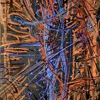 sans titre 
 2019-039. Peinture acrylique sur bois. 22 x 62 cm. 
2019 – Dominique Vial
