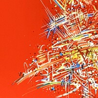 sans titre 
 2019-040. Peinture acrylique sur bois. 22 x 32 cm. 
2019 – Dominique Vial