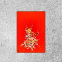 sans titre 
 2019-040. Peinture acrylique sur bois. 22 x 32 cm. 
2019 – Dominique Vial