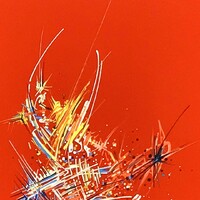 sans titre 
 2019-040. Peinture acrylique sur bois. 22 x 32 cm. 
2019 – Dominique Vial