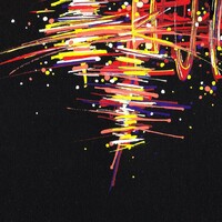 sans titre 
 2019-045. Peinture acrylique sur papier Black Black Fabriano. 20 x 20 cm. 
2019 – Dominique Vial