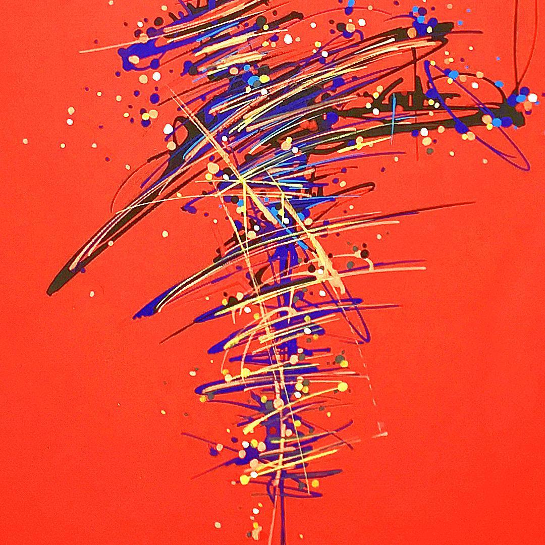 sans titre 
 2019-048. Peinture acrylique sur bois. 22 x 30 cm. 
2019 – Dominique Vial