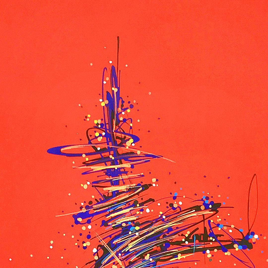 sans titre 
 2019-048. Peinture acrylique sur bois. 22 x 30 cm. 
2019 – Dominique Vial