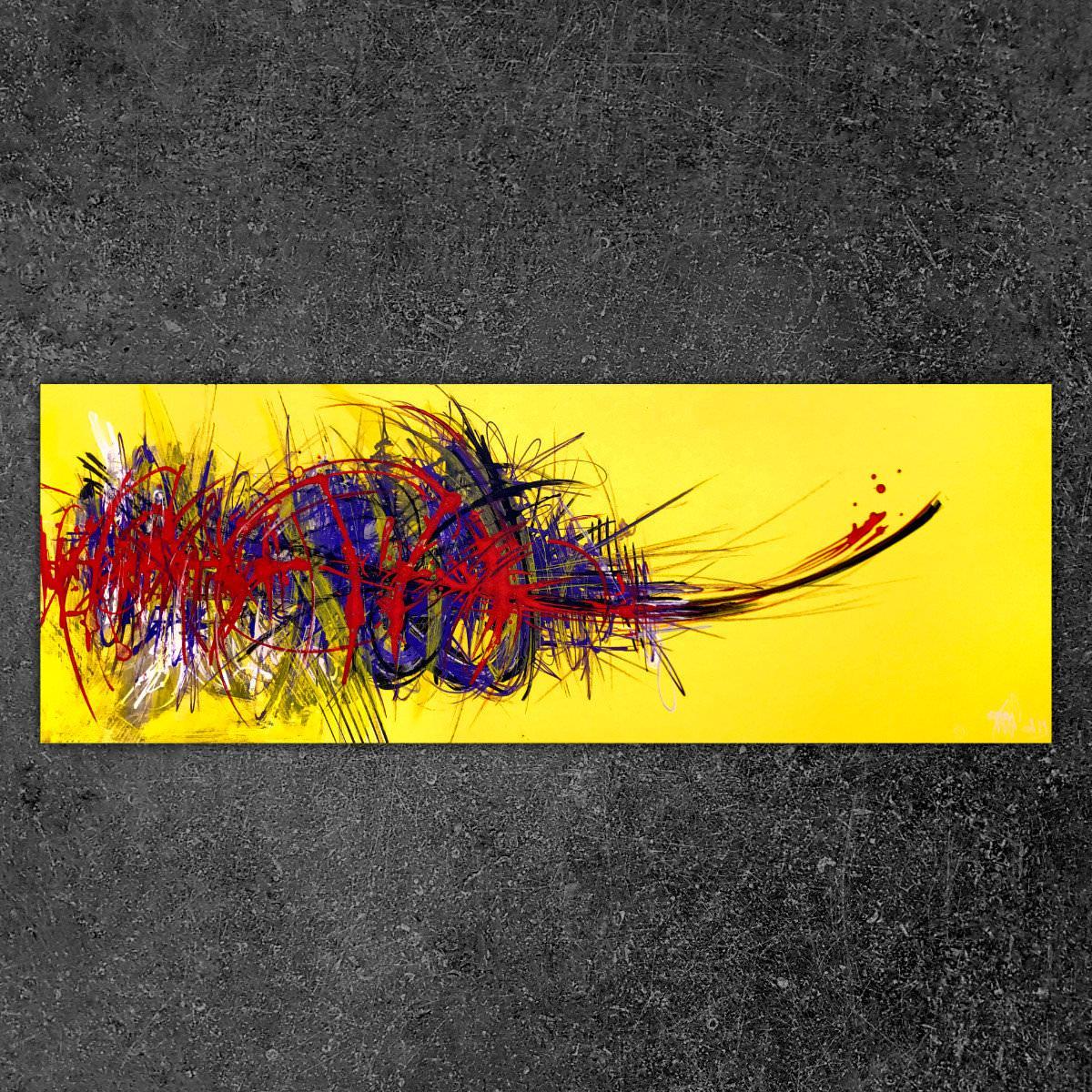 sans titre 
 2019-049. Peinture acrylique sur bois. 62 x 22 cm. 
2019 – Dominique Vial