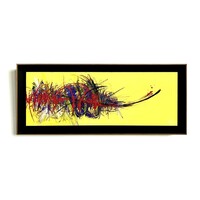 sans titre 
 2019-049. Peinture acrylique sur bois. 62 x 22 cm. 
2019 – Dominique Vial