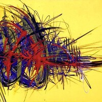 sans titre 
 2019-049. Peinture acrylique sur bois. 62 x 22 cm. 
2019 – Dominique Vial