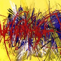 sans titre 
 2019-049. Peinture acrylique sur bois. 62 x 22 cm. 
2019 – Dominique Vial