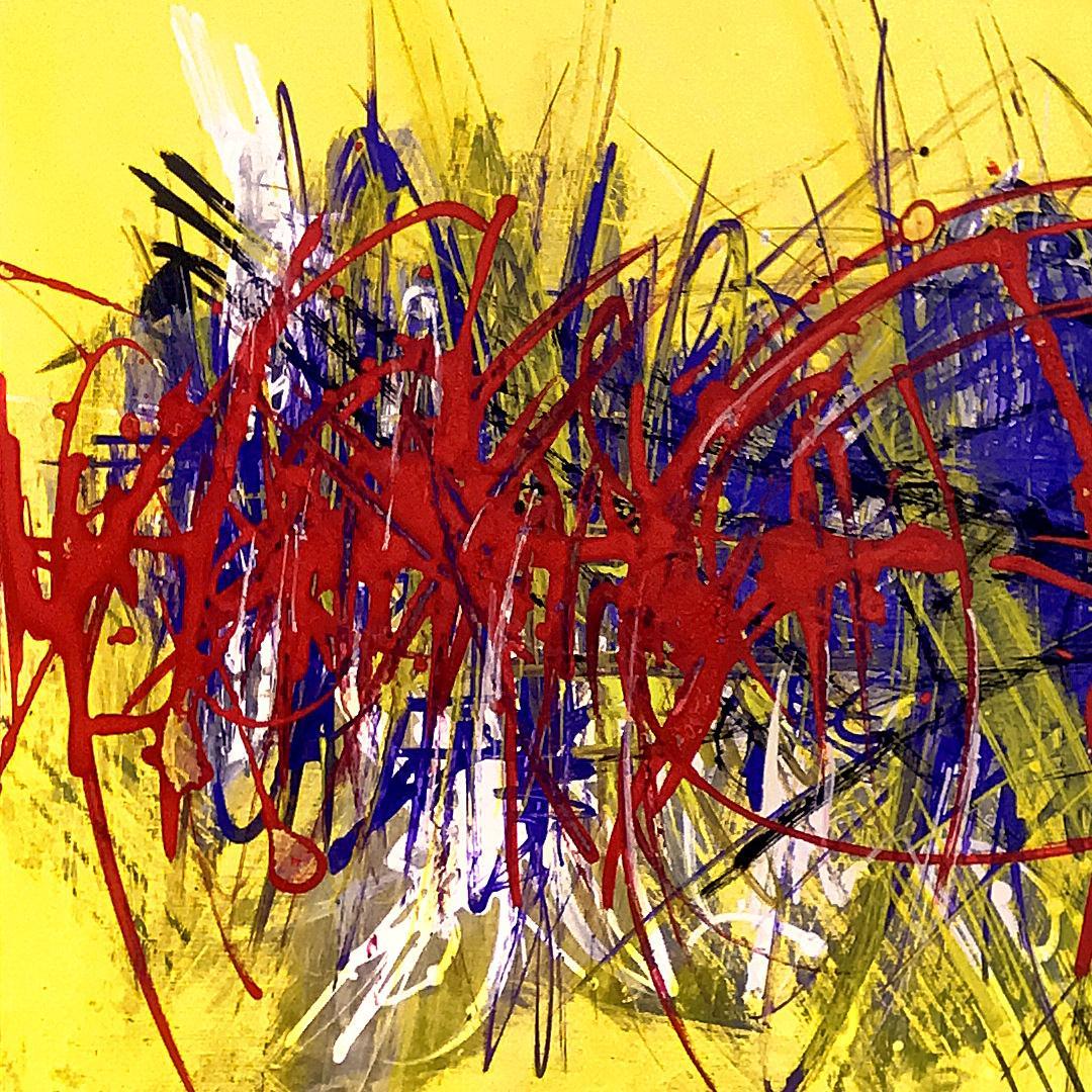 sans titre 
 2019-049. Peinture acrylique sur bois. 62 x 22 cm. 
2019 – Dominique Vial