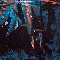 sans titre 
 2019-050. Peinture acrylique sur bois. 22 x 32 cm. 
2019 – Dominique Vial