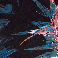 sans titre 
 2019-050. Peinture acrylique sur bois. 22 x 32 cm. 
2019 – Dominique Vial