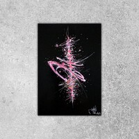 sans titre 
 2019-052. Peinture acrylique sur bois. 22 x 32 cm. 
2019 – Dominique Vial