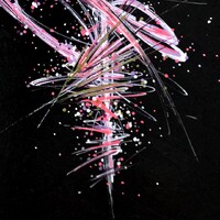 sans titre 
 2019-052. Peinture acrylique sur bois. 22 x 32 cm. 
2019 – Dominique Vial