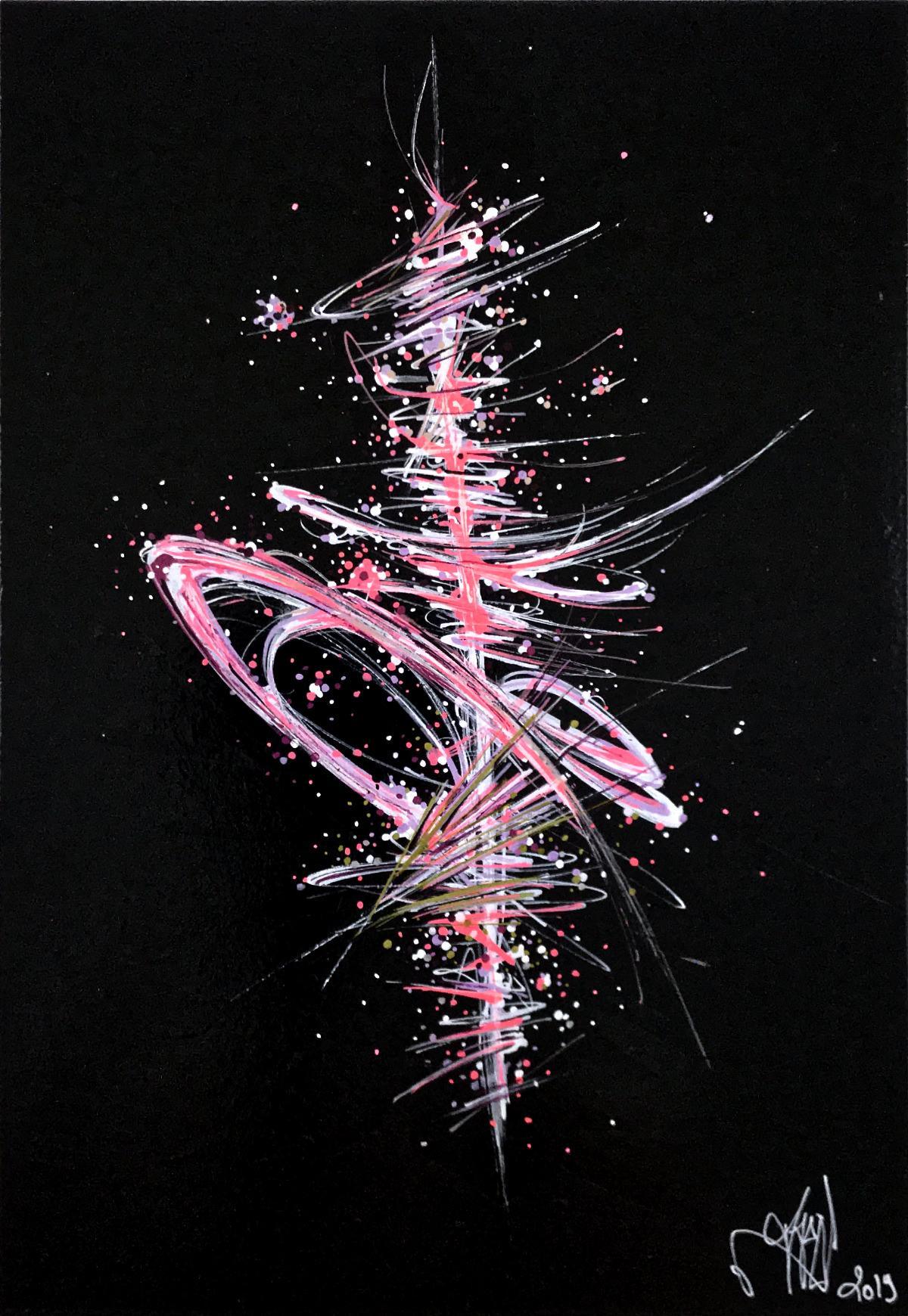 sans titre 
 2019-052. Peinture acrylique sur bois. 22 x 32 cm. 
2019 – Dominique Vial