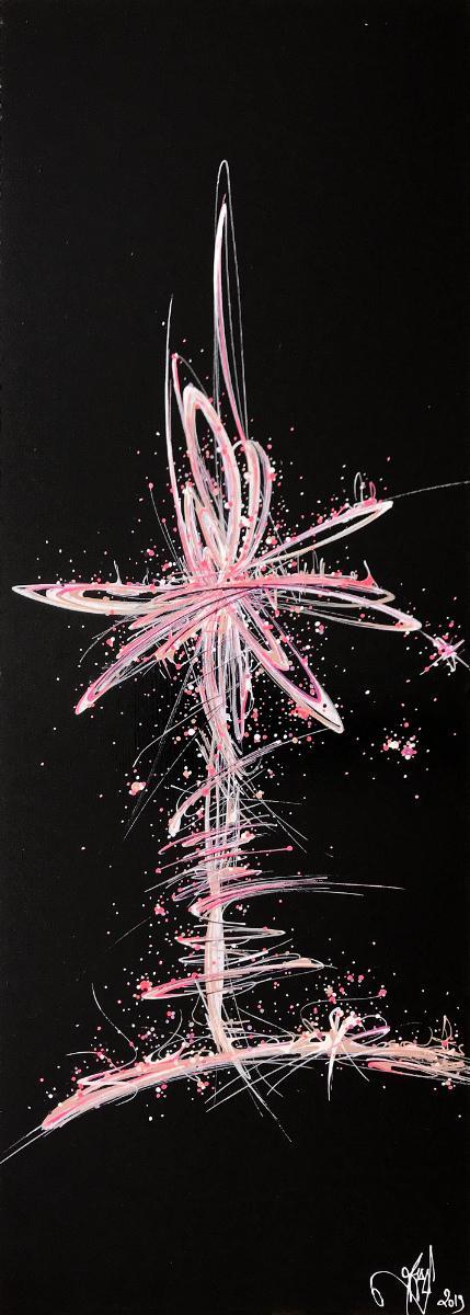sans titre 
 2019-053. Peinture acrylique sur bois. 22 x 62 cm. 
2019 – Dominique Vial