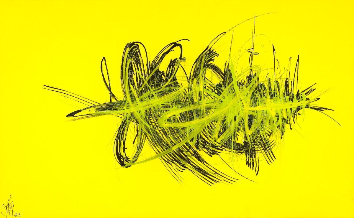 sans titre 
 2019-054. Peinture acrylique sur bois. 65 x 40 cm. 
2019 – Dominique Vial