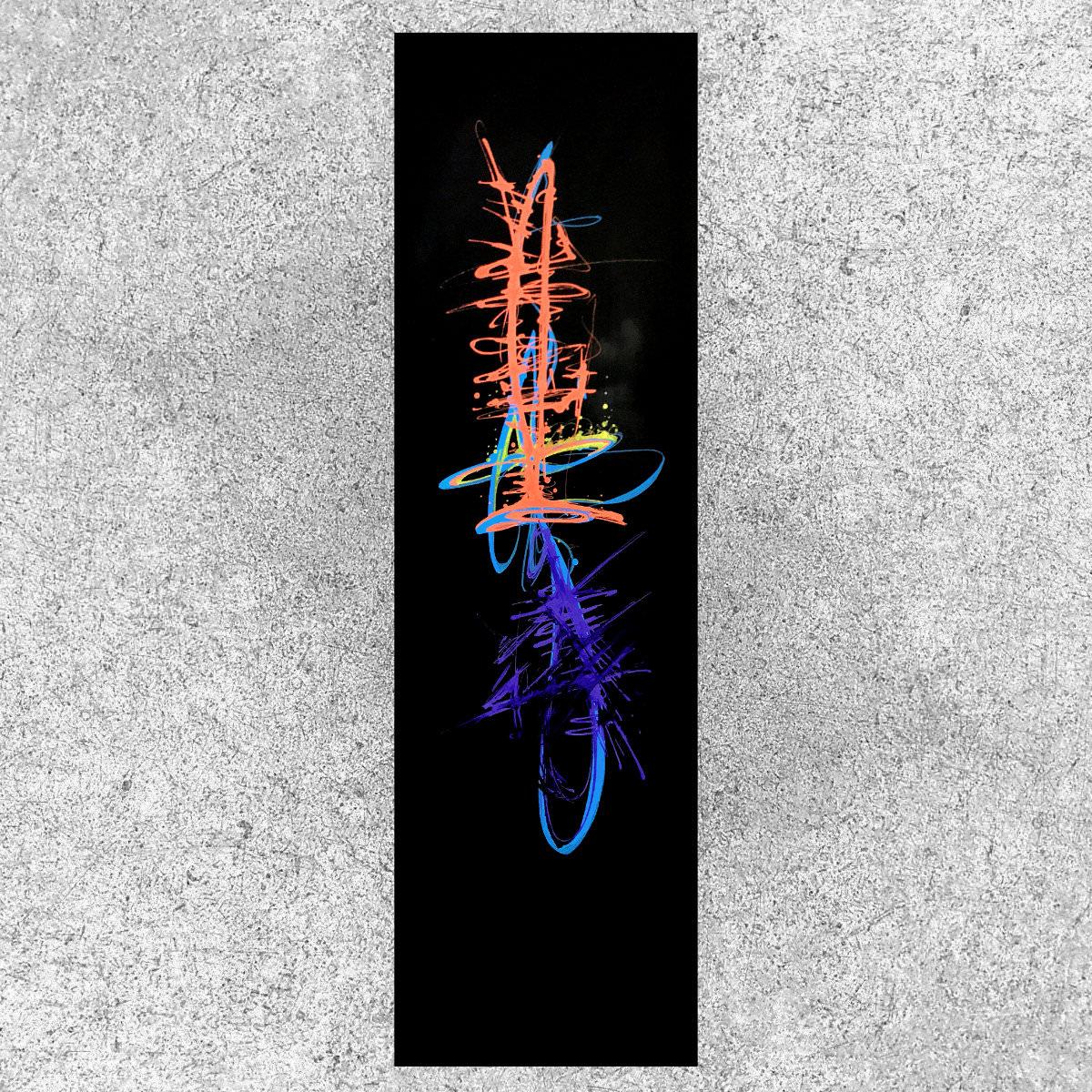 sans titre 
 2019-057. Peinture acrylique sur toile. 30 x 100 cm. 
2019 – Dominique Vial