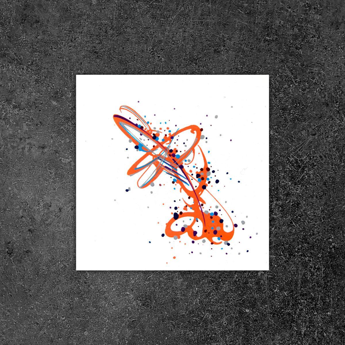 sans titre 
 2019-059. Peinture acrylique sur bois. 10 x 10 cm. 
2019 – Dominique Vial