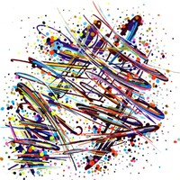 sans titre 
 2019-060. Peinture acrylique sur bois. 10 x 10 cm. 
2019 – Dominique Vial