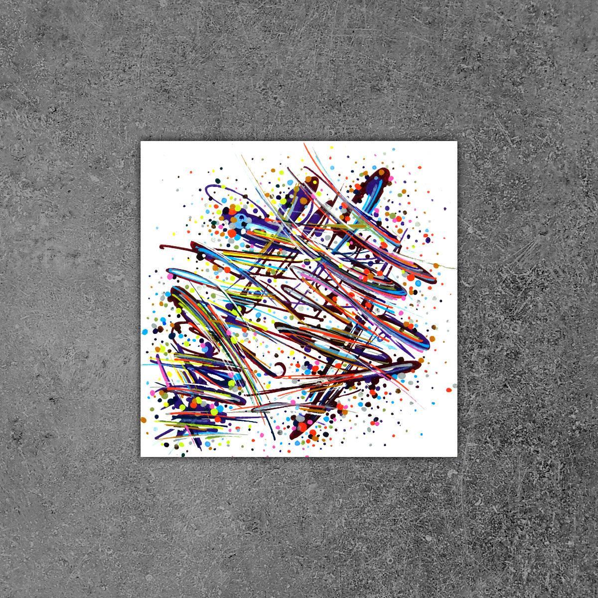 sans titre 
 2019-060. Peinture acrylique sur bois. 10 x 10 cm. 
2019 – Dominique Vial