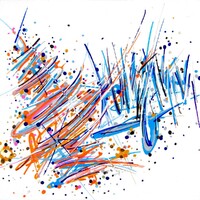 sans titre 
 2019-062. Peinture acrylique sur bois. 10 x 10 cm. 
2019 – Dominique Vial