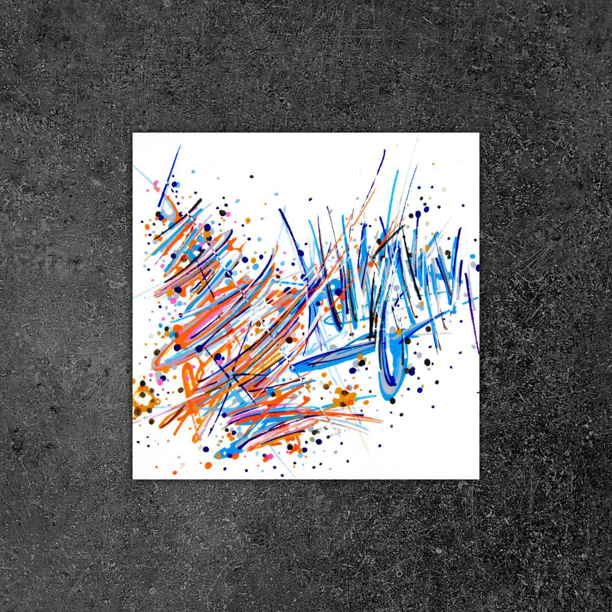 sans titre 
 2019-062. Peinture acrylique sur bois. 10 x 10 cm. 
2019 – Dominique Vial