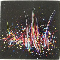 sans titre 
 2019-065. Peinture acrylique sur bois. 10 x 10 cm. 
2019 – Dominique Vial