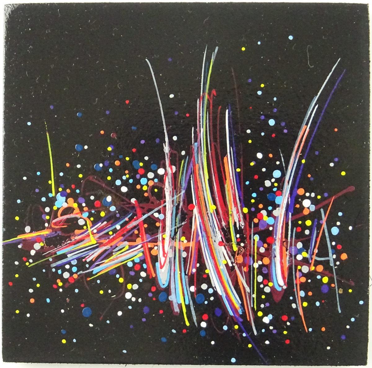 sans titre 
 2019-065. Peinture acrylique sur bois. 10 x 10 cm. 
2019 – Dominique Vial