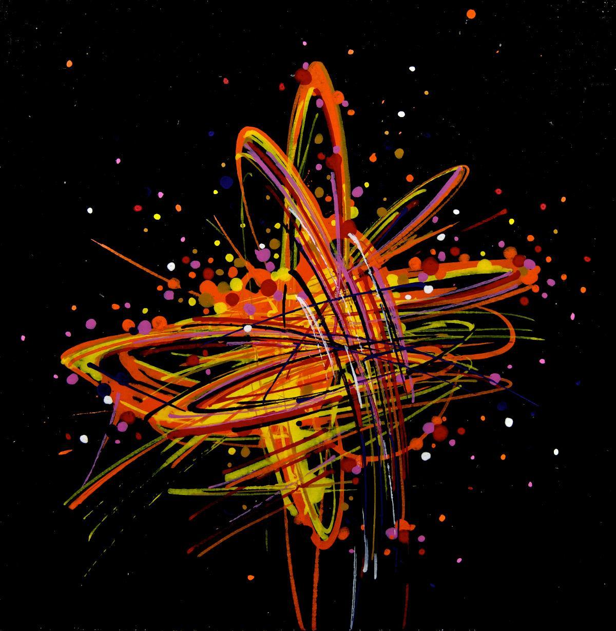 sans titre 
 2019-066. Peinture acrylique sur bois. 10 x 10 cm. 
2019 – Dominique Vial