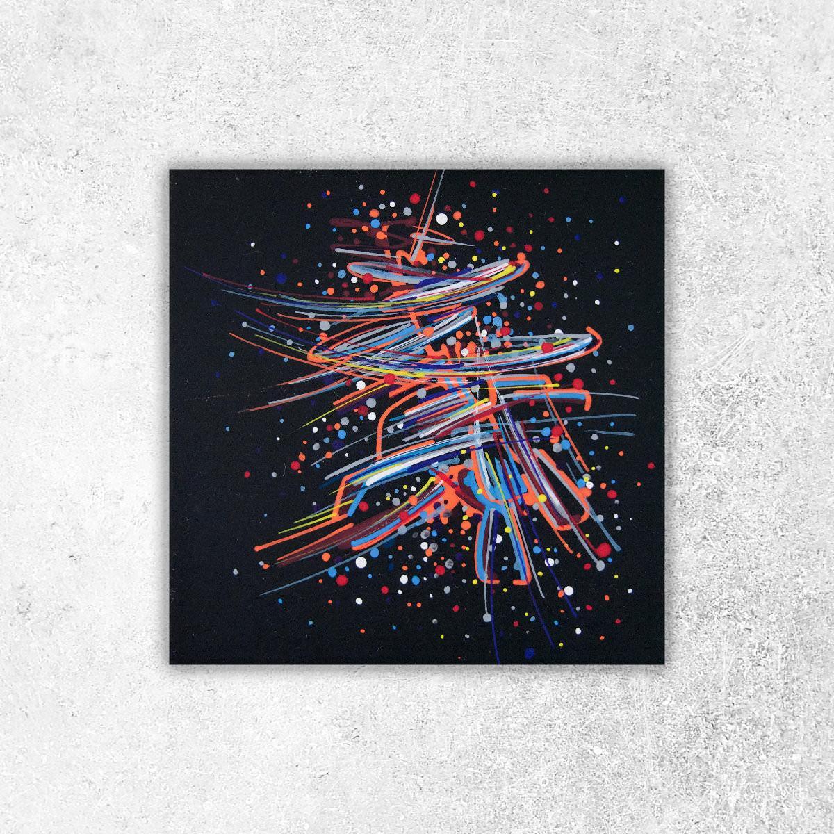 sans titre 
 2019-068. Peinture acrylique sur bois. 10 x 10 cm. 
2019 – Dominique Vial