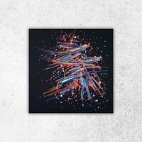 sans titre 
 2019-068. Peinture acrylique sur bois. 10 x 10 cm. 
2019 – Dominique Vial