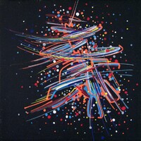 sans titre 
 2019-068. Peinture acrylique sur bois. 10 x 10 cm. 
2019 – Dominique Vial