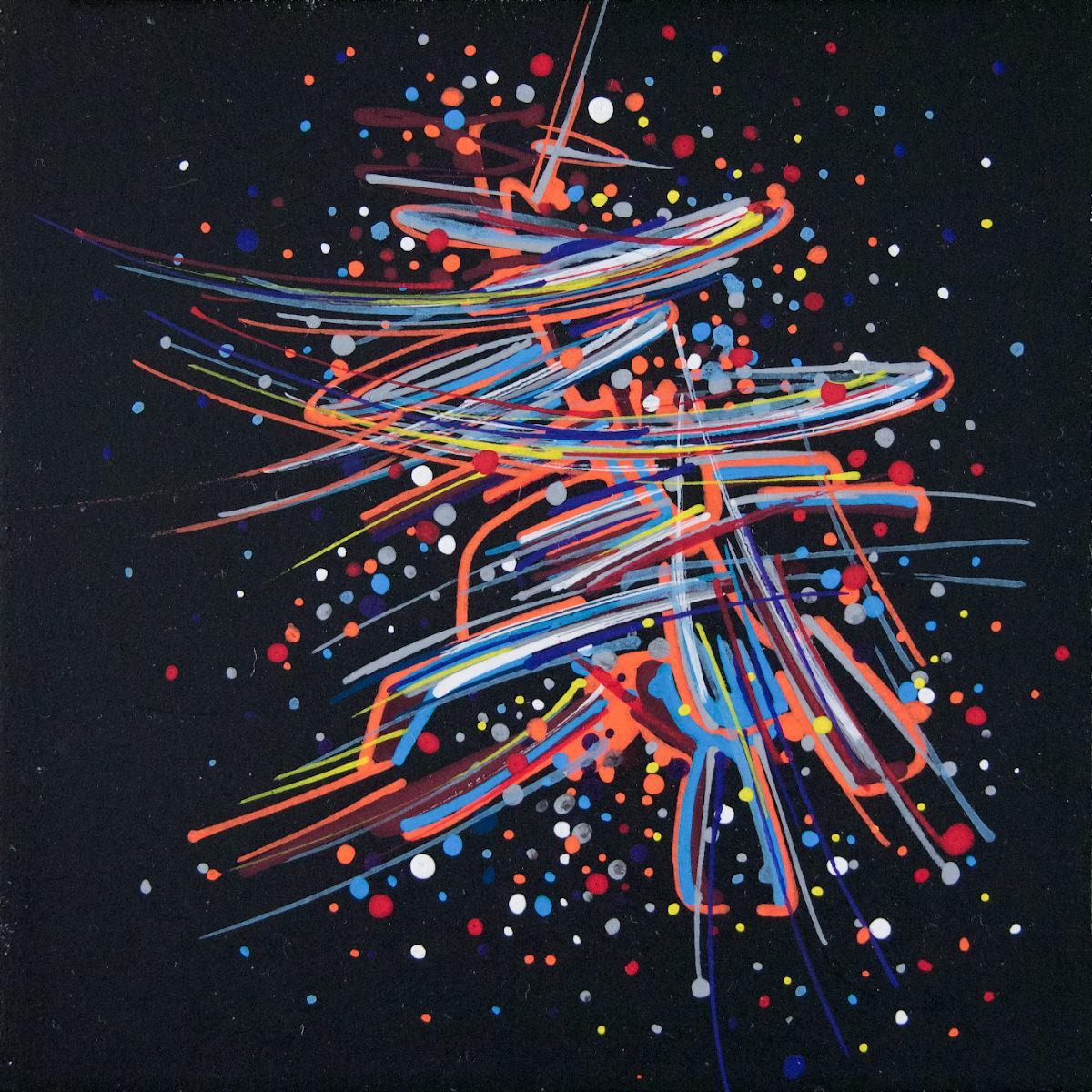 sans titre 
 2019-068. Peinture acrylique sur bois. 10 x 10 cm. 
2019 – Dominique Vial