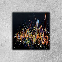 sans titre 
 2019-069. Peinture acrylique sur bois. 10 x 10 cm. 
2019 – Dominique Vial