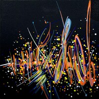 sans titre 
 2019-069. Peinture acrylique sur bois. 10 x 10 cm. 
2019 – Dominique Vial