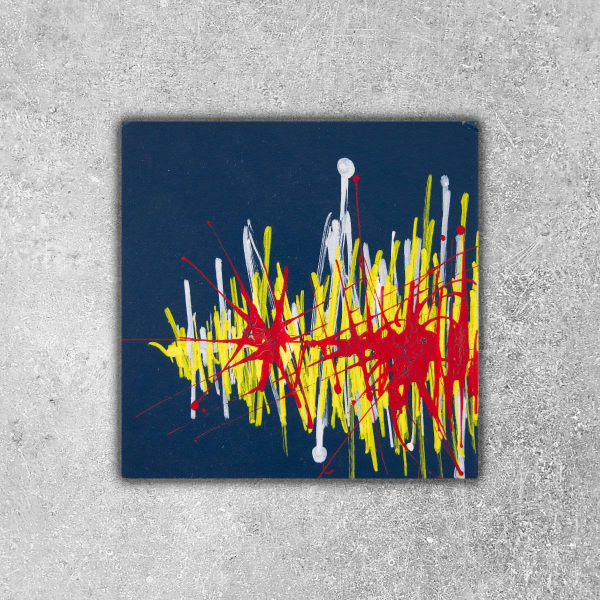 sans titre 
 2019-072. Peinture acrylique sur bois. 10 x 10 cm. 
2019 – Dominique Vial